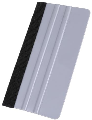 Ptwola 1 Pcs Vinyl Wrap Squeegee 5.9 Inch Car Window Film Glass Decal Wallpaper Scraper Handheld Car Tinting Squeegee Tool Installation Kit with Suede Felt Edge for Automotive Sign Making Sticker