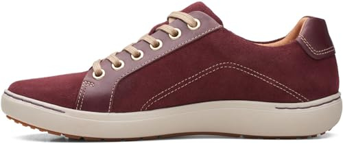 Clarks - Womens Nalle Lace Shoes, Color Burgundy, Size: 3 UK