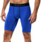Roadbox Herren Kompressionsshorts, Männer Sport Unterhosen Schnelltrocknendes Sportunterwäsche, Tights Kurz Funktionsunterwäsche Laufunterwäsche Radlerhose Sportunterhose（Navy Blue with Black Line）