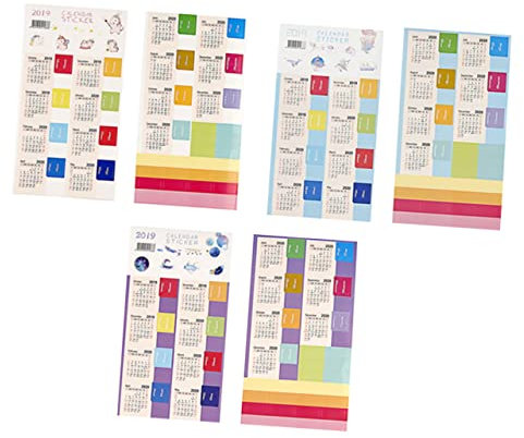 Generisch 18 Stück 2021 2021 Tischkalender-Aufkleber Etiketten Registerkarten für monatliche Kalenderaufkleber Post kalender sticker aufkleber kalender Kalenderregisterkarten Index-Aufkleber