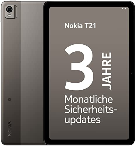 Nokia Tablette Android T21 4G + Wi-FI (Gris Anthracite) - Écran 10,4 2K 64 Go de Stockage + 4 Go de RAM, GSM débloqué - Version Internationale (Reconditionné)