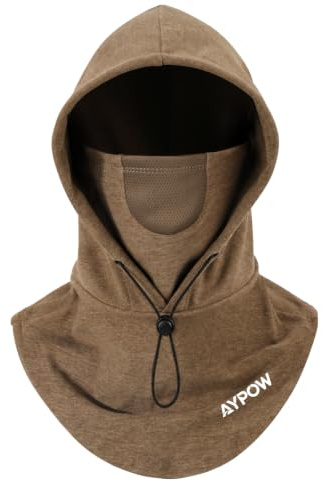 AYPOW Balaclava Ski Mask Windproof Winter Thermal Face Mask Unisex, Elastic Warm Soft Fleece Hood Breathable Face Cover Multifunction Ski Snood Men Women Neck Warmer Outdoor Sports Motorcycle Cycling