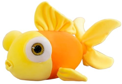 Xiyocadt Goldfisch Plüschtier, Kuscheltiere, Kuscheltier, Realistische Plüschtiere, Geburtstagsgeschenke Für Jungen Und Mädchen (35 cm,Gelb)