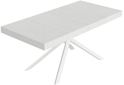 Itamoby Ausziehtisch 180/284 x 90 cm Niket weiß Esche weiße Beine