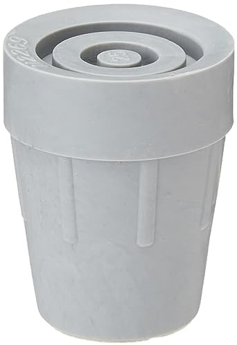 Merriway BH05710 (5 Pcs) Heavy Duty Rubber Walking Frame Crutch Ferrule Tips, Grey 25mm (1 inch) - Pack of 5 Pieces