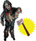 Spooktacular Creations Déguisement Zombie Deluxe Enfant avec Hache Sanglante (S)