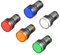 Heschen AD16-22D/S26 LED-Kontrollleuchten in rot, grün, gelb, blau und weiß, 22 mm Durchmesser, 220-V-Wechselstrom, 20 mA, 5 Stück