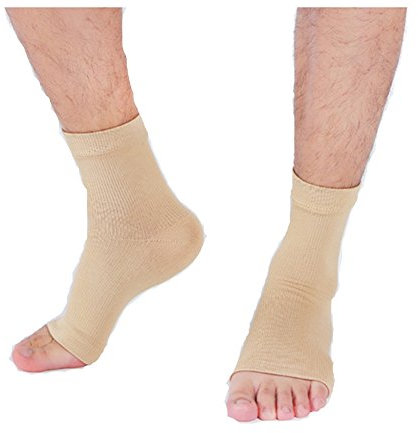 2 Paar Sprunggelenkbandage, Knöchelbandage, Fußbandage für Herren und Damen, Plantar Fasciitis Socken, Kompressionssocken für Sport, Fussball, Fitness