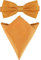 Ladeheid Herren Schmale Fliege & Einstecktuch Set M/P (12cm x 6cm, 22cm x 22cm, Dunkel gold)