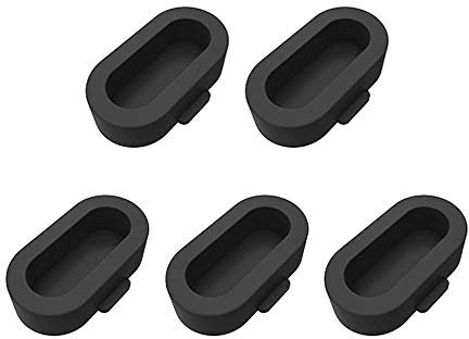 AWINNER Fenix 5/5S/5X/Plus/Forerunner 935 Staubschutzstecker, weiches Silikon, Ladeanschluss-Schutz, Anti-Staub-Stecker für Garmin Fenix 5/5S/5X/Forerunner 935 Uhr (5-Schwarz)
