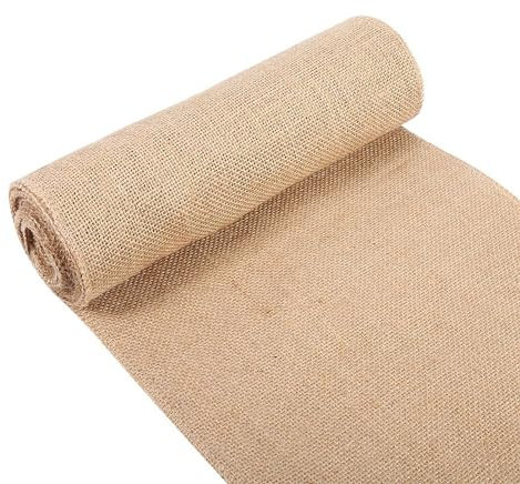 Juteband Tischläufer Jute Jutestoff Dekoband Jute Band Tischband Natürliche Sackleinen Hessische für DIY Handwerk Vintage Hochzeit Zuhause (30x500cm)