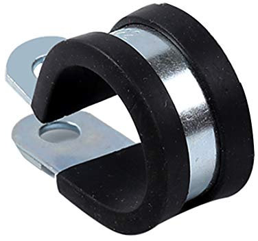 Yudesun Manguera Abrazadera Herramienta - 5Pcs Clips P con Revestimiento de Goma Abrazadera de Tubo Sujetador de Sujeción Metal Cable Montaje Combustible Abrazadera de Tubo de Manguera 28mm