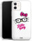 Slim Case extra dünn kompatibel mit Apple iPhone 12 mini Silikon Handyhülle transparent Hülle Hello Kitty Kindheit Offizielles Lizenzprodukt