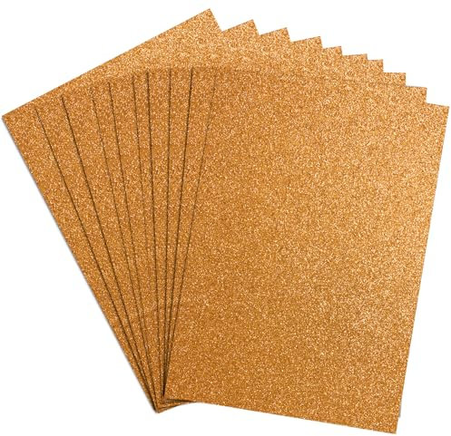 Springboard 10945 Glitzerkarton, A4, Packung mit 10 Bögen, Kupfer