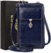 ENONEO Sac Bandouliere Telephone Portable Femmes Cuir Blocage RFID Petit Sac à Bandoulière pour Femme Portefeuille Sacoche Téléphone Femme avec Bandoulière Réglable,12 Porte Carte