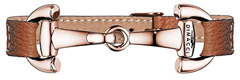 DIMACCI ARMBAND - ALBA PUR (Cognac + Rosé Vergoldet Metall)