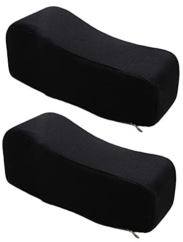 LOVIVER 2 STÜCKE Schwarz Bequemes Armlehnenkissen Stuhl Armlehnenpolster Memory Foam
