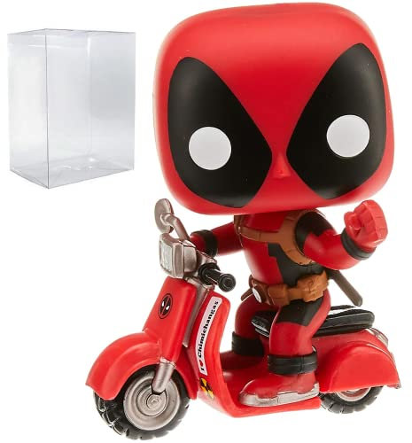 Marvel: Deadpool Parody - Deadpool on Scooter Funko Pop! Rides Vinyl Figure (Bundled with Compatible Pop Box Protector Case)