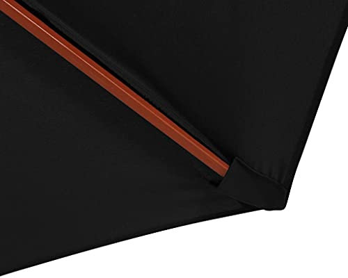 Parapluie de Table, Parasol de Jardin Parasol Parasol en Bois Parapluie de Marché Extérieur Parasol Protection Solaire Poteau en Bois Parasol pour Balcon Piscine