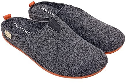 Grunland ORMI CI2427 Antracite aranc Ciabatte Uomo Elastico Panno 44