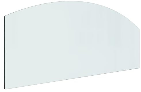 vidaXL Plaque de Verre pour Cheminée Revêtement de Sol Plancher Plaque de Base de Foyer Pare-feu Protection Contre Etincelles 120x50 cm