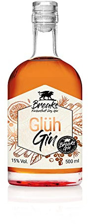 Breaks Gin WINTER Gin Winteredition I Glüh-Gin mit wärmenden Adventsaromen & Nelken, Zimt & Orangen I Handcrafted in Deutschland I 1x 0,5 L I 15% vol.