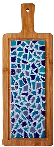 Little Creations Mosaik Servierbrett Blau | Bastelset Erwachsene | DIY set Erwachsene | 40 cm