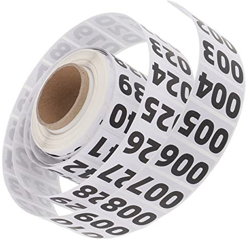 CORHAD Nummernaufkleber Kreis 40x20mm Selbstklebend Wärmebeständig Lagerorganisation Inventaretiketten Für Inventar Kennzeichnung