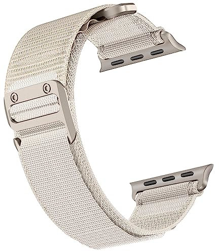 BOJYS Alpine Loop Apple Watch Series 10 Strap 49 mm 46 mm 45 mm 44 mm 42 mm, Sport Separate Textile Stretch Nylon Titanium G-Hook Bracelet for iWatch Ultra 2 Series 10 9 8 7 6 5 4 3 2 1 SE