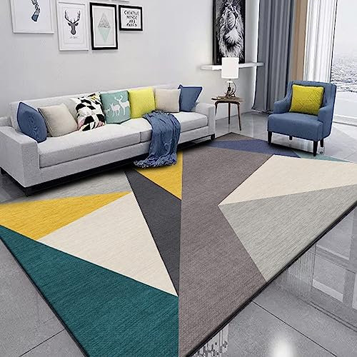 Teppich Beige Gelb Türkis Outdoor Teppich Polyester Teppich Wohnzimmer rutschfest Schmutzfangmatte Verdicken Fußmatte Aussen Waschbar Fußmatte Innen Fussmatten Fußabtreter 40x60cm