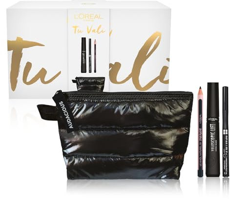 L'Oréal Paris, Geschenktasche mit extra schwarzer Mascara, Eyeliner und Augenstift, für intensive und magnetische Looks, mit exklusivem Kulturbeutel