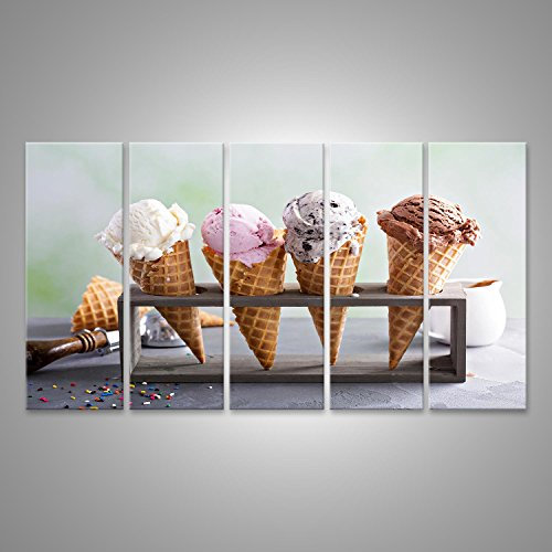 islandburner Bild auf Leinwand Eistüten Eissalon Eiscafe Bilder Wandbilder Poster