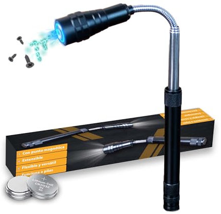 EVERBLADES linternas led alta potencia | Linterna Extensible - Herramientas Taller Mecanico | luz led | Pilas Incluidas | Linterna Led | Emergency Flashlight