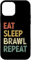 Hülle für iPhone 12 mini Eat Sleep Brawl Repeat Stars Lustiges Videospiel