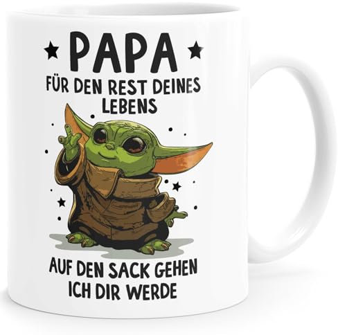 MoonWorks Kaffee-Tasse Papa Sprüche Geschenk Vatertag Lustig Motiv Baby- mit Spruch weiss standard