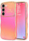 LCHULLE Coque Compatible avec Samsung Galaxy S23 Coeur Housse Forme Ondulée Bouclée avec Protection de Caméra Galvanisé Coque pour Samsung Galaxy S23 Rose