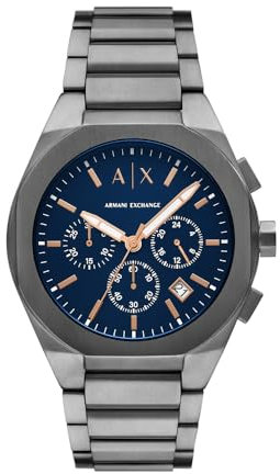Armani Exchange Orologio Analogico al Quarzo Uomo con Cinturino in Acciaio Inossidabile AX4182