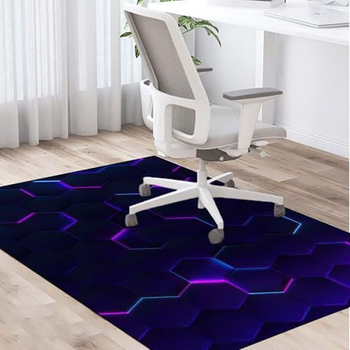 Tapis de Chaise de Bureau, Tapis de Sol pour Sols Durs, Tapis de Protection de Sol, Tapis Chaise Gaming pour Planchers de Bois Franc Tapis de Protection Antidérapant Tapis de Bureau70 x 100 cm
