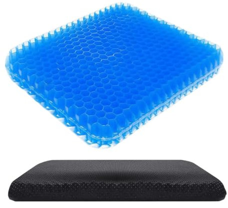 feyiubmen Cuscino naturale per schienale e cuscino relax a causa della decompressione gel ortopedico/seduta pieghevole per sedie a rotelle/autosufficiente/sedie da ufficio con dimensioni 42 x 36 x 4