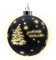 Spetebo LED Weihnachts Glaskugel zum Hängen schwarz matt mit Timer - 12 cm - Deko Kugel warm weiß beleuchtet Batterie betrieben - Advent Winter Stimmungslicht Christbaumkugel edel elegant