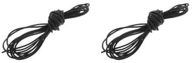 Lot de 2 tendeurs élastiques de 2 mm pour bateau/remorque Noir 2 m