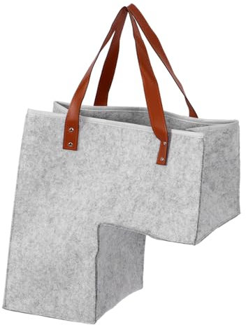 ANDRESLAD Treppen-aufbewahrungskorb Mit Ledergriff Modernes Design Filz-aufbewahrungsbehälter Platzsparender Organizer Für Treppen