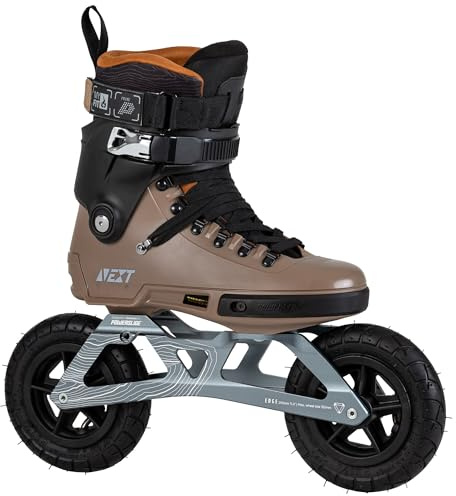 Powerslide SUV Inline Skate Next Edge 150 Brown für Off-Road und Training - 150mm Luftreifen und MYFIT Prime Liner, Inliner für Damen und Herren