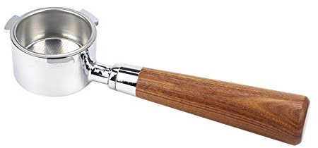 Portafiltro sin fondo de café de 51 mm con cesta de filtro y mango de madera de repuesto para máquina de café Delonghi EC680 EC685, herramienta reutilizable de aleación para extracción de café