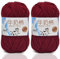 5ply Häkelgarn Milk 2 * 50g Milchbaumwollgarn Baumwollgarn Weiche Und Langlebige Acryl Zum Häkeln Für Anfänger，DIY Pullover, Mützen, Socken, Decken, Schals Und Tücher (100G,SS)