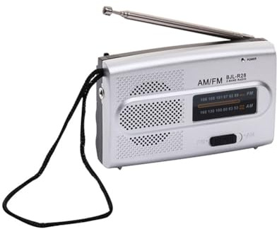 Fangxuee Radios Digitales Retro con Función de Memoria, Radios Portátiles Am/FM, Búsqueda Manual de Canales, Alimentación por Batería, Altavoz Incorporado.