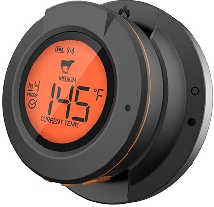 Elydiva ThermomèTre de Four éLectronique Intelligent sans Bluetooth pour Barbecue ThermomèTre de Barbecue pour Aliments de Cuisine