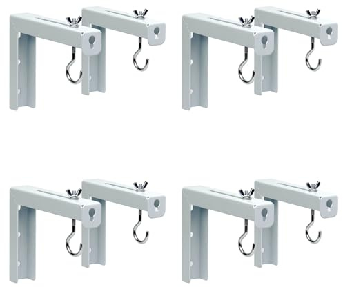 HWIREUIGT 8Pcs Projector Curtain Hanger Projector Screen L-Bracket Mounting Hanger Holder Adjustable Extension Mount Stand