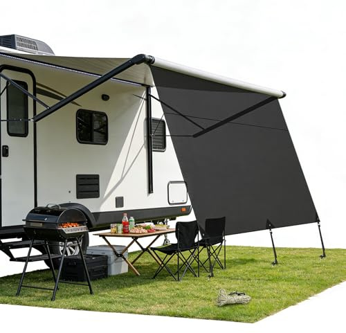 Yigowyigo Sonnenschutz Wohnmobil Vorderwand 3,3 x 2 m Universeller RV View Blocker Sonnenschutz Wohnmobile Markisen, Sunblocker Vorderwand Markise für Kederleisten mit Ø 4–10 mm