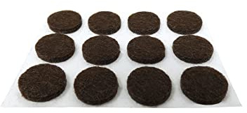 Shepherd Hardware Feltgard 9958 13mm Round Felt Furniture and Floor Protection Pads (Pack of 24) - Black